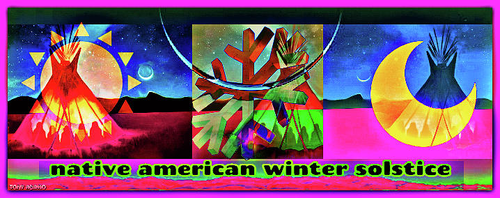 Native American Winter Solstice Digital Art By Tony Adamo