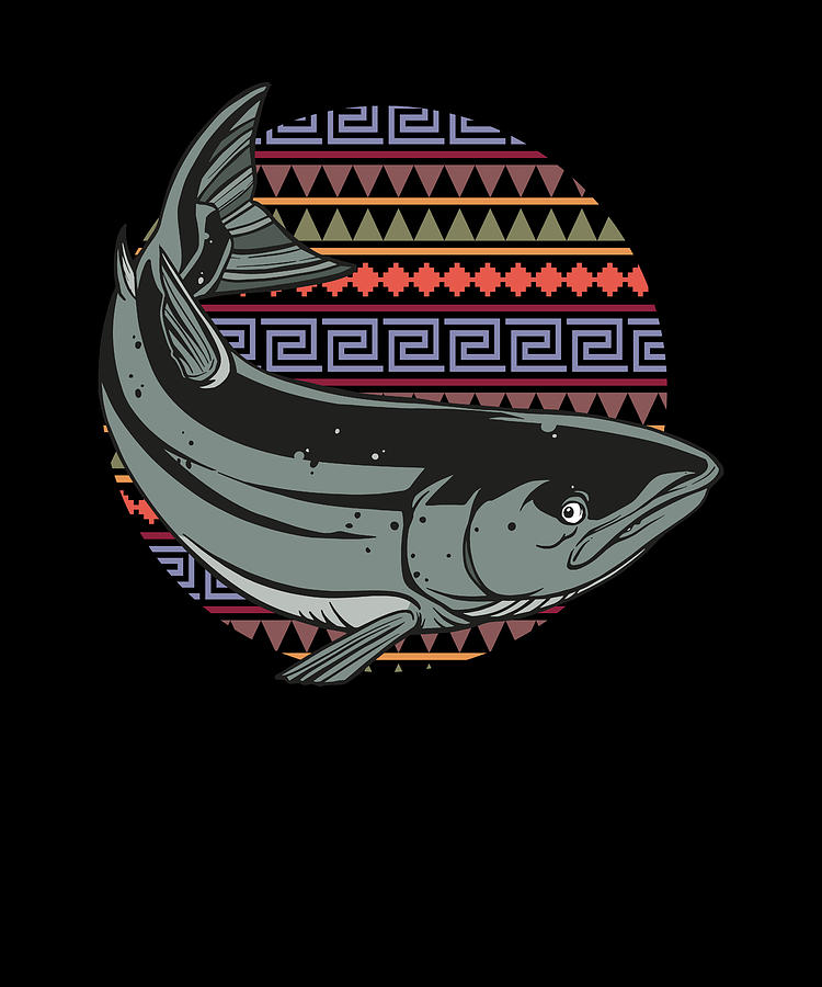 Native American Zodiac Sign Salmon by Manuel Schmucker