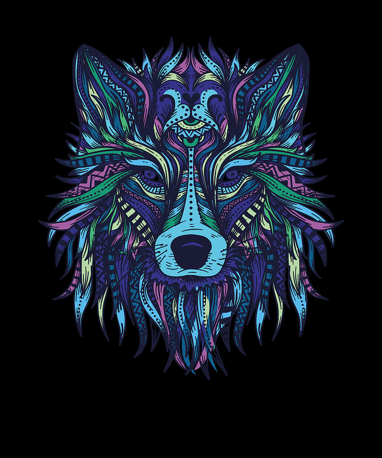 Native American Zodiac Wolf Digital Art By Manuel Schmucker Fine Art
