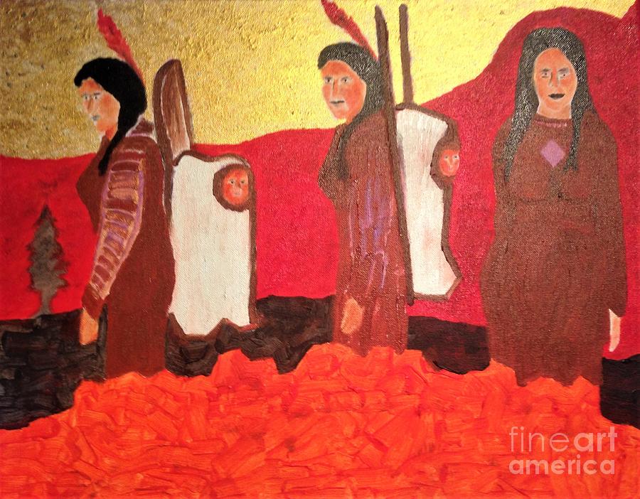 Honoring Native American Women Trail of Blood and Tears Painting by Richard W Linford