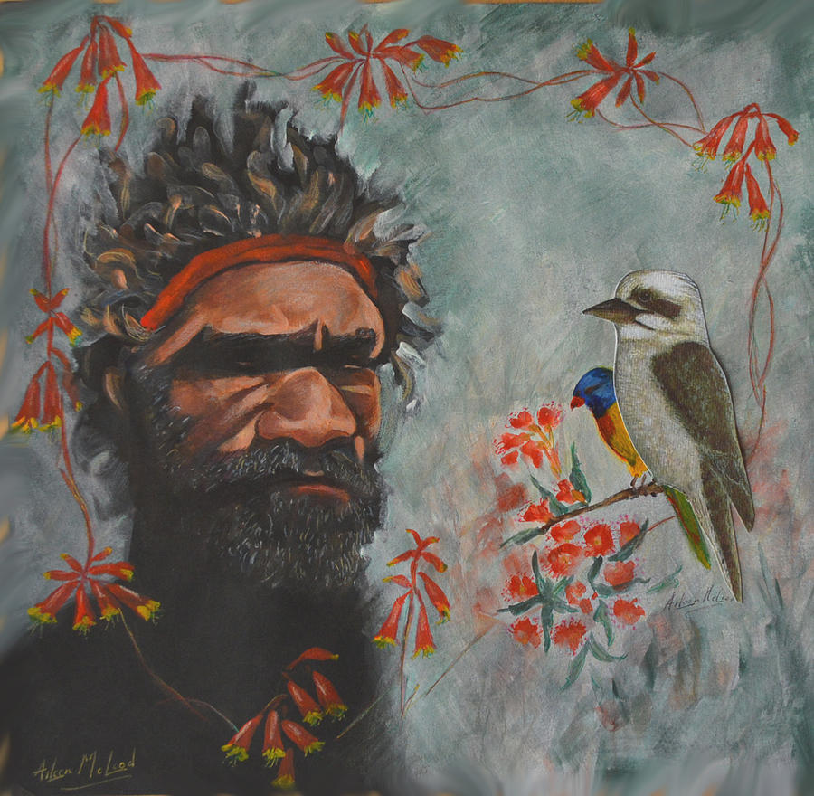 bacon olie Necessities Native Australians Painting by Aileen McLeod