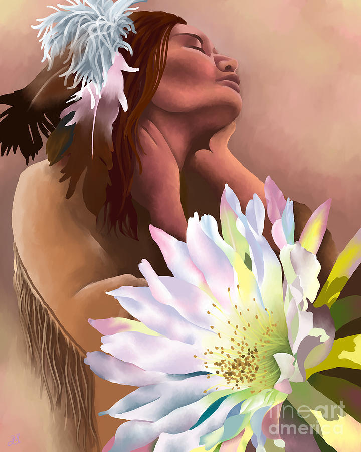 Native Beauty  Digital Art by Yenni Harrison
