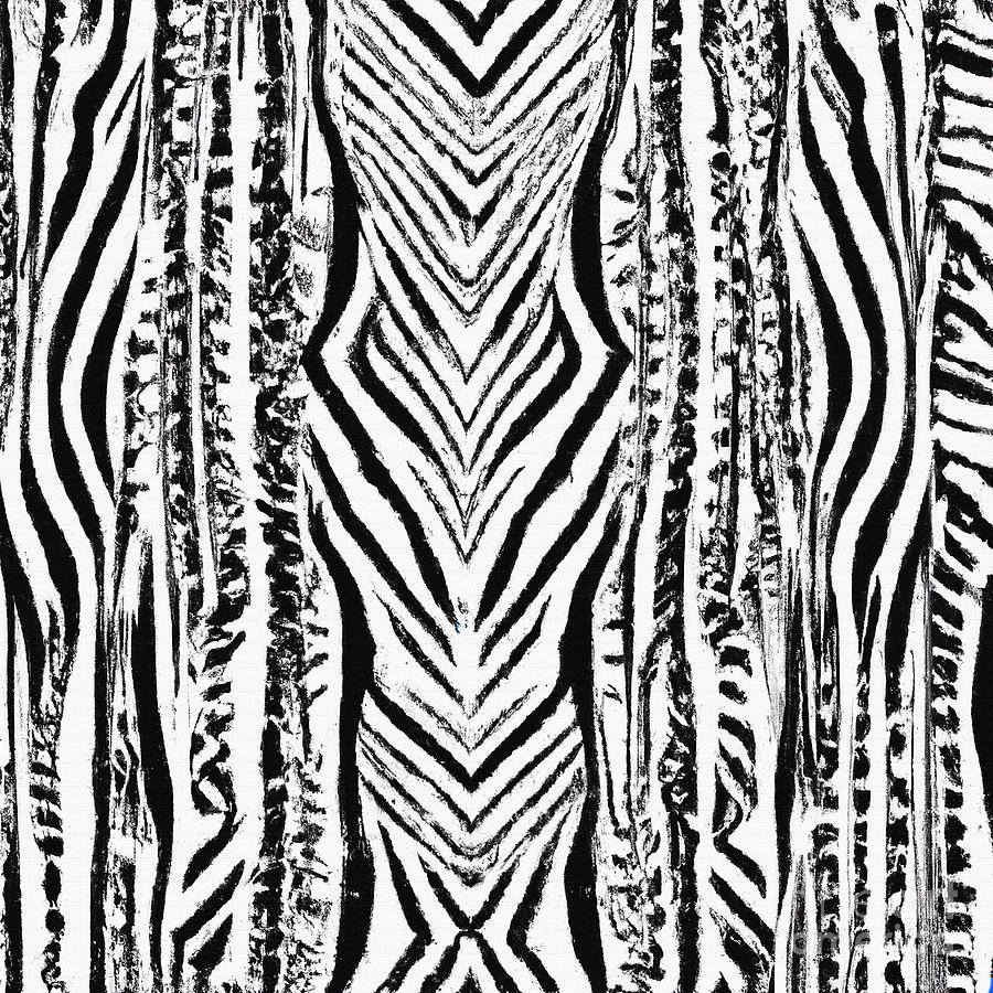 Native Black And White Abstract Pattern Digital Art By Inque Style 