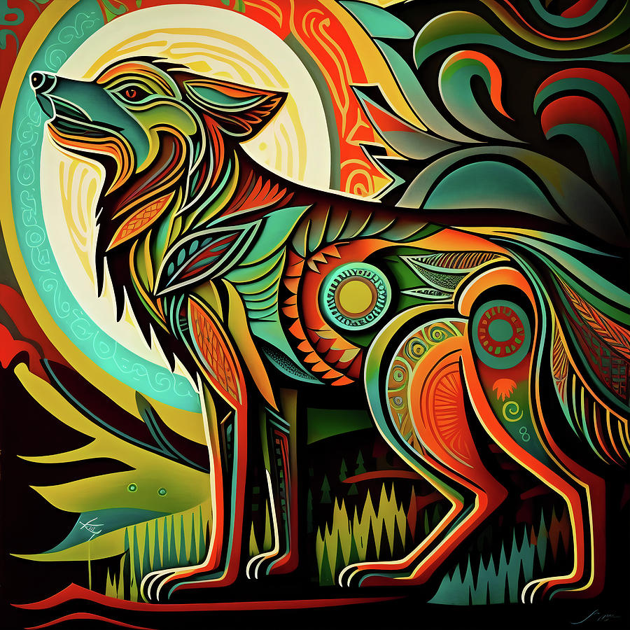 Wildlife Digital Art - Native Coastal Wolf by iTCHY
