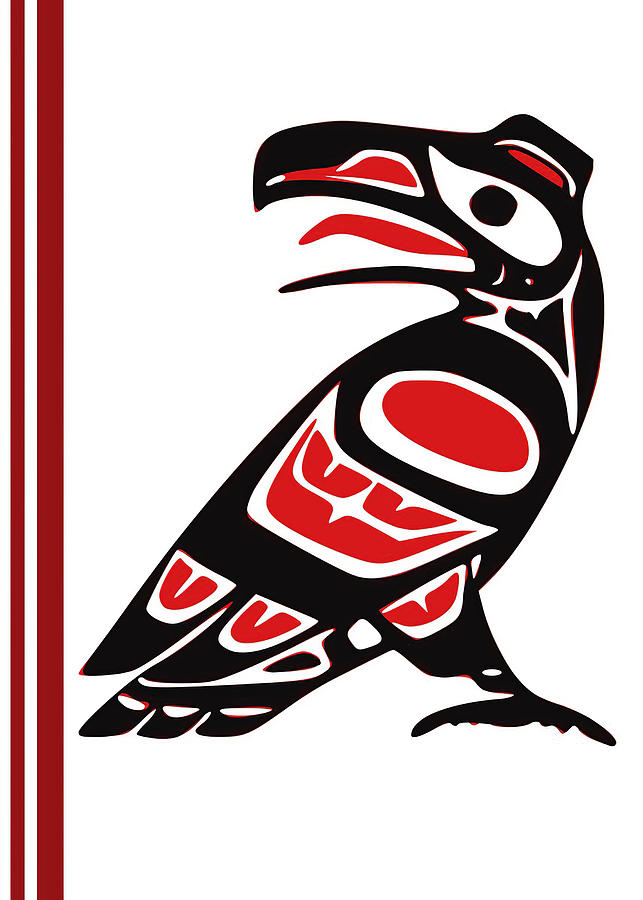 Native Haida Native Bird Digital Art by Morein Mahoney