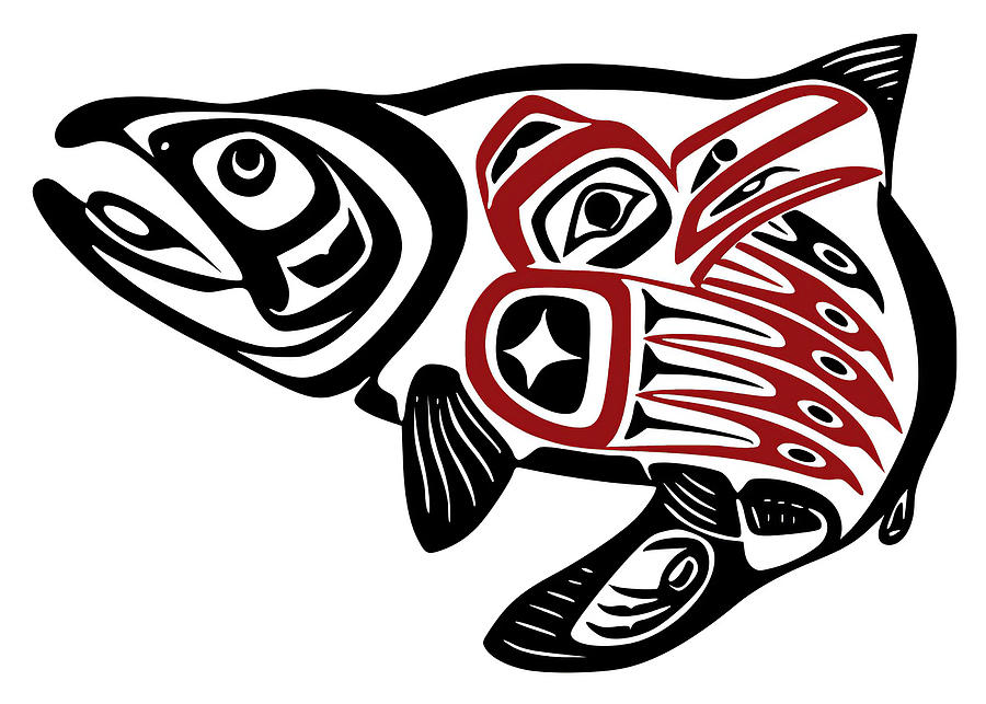 Native Haida Native Fish Digital Art by Morein Mahoney