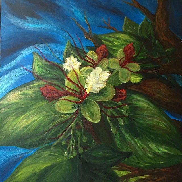 Native Ifit FLowers Painting by Michelle Pier