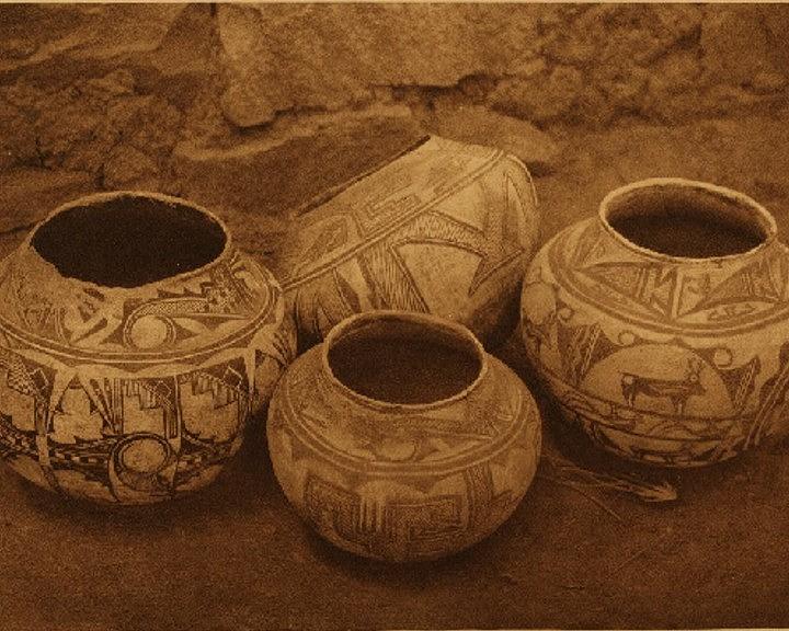 Native American Indian Digital Art - Native Indian Pottery Photo 1881 by Peter Nowell