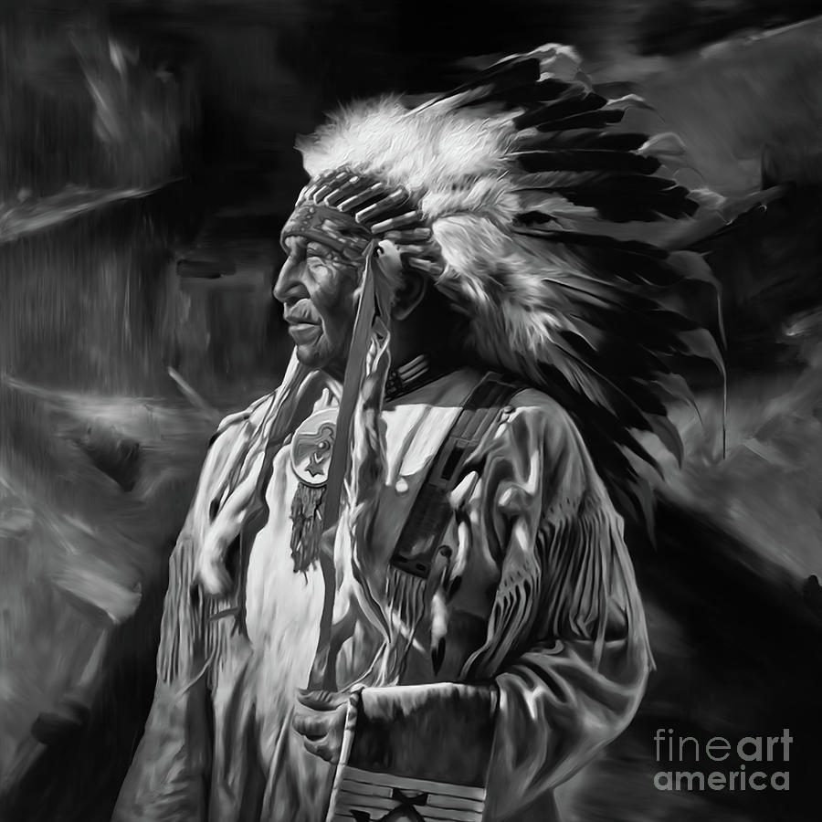 Wolves Painting - Native King 0020 by Native American GullG