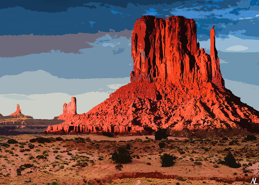 Native Monument Valley Pop Art Digital Art By Morein Mahoney Pixels 