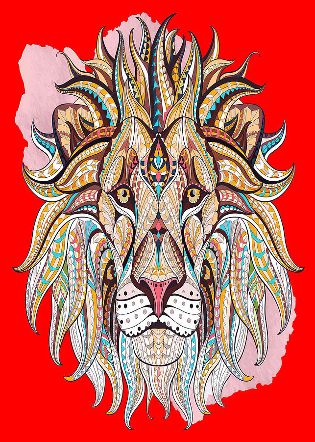 Native Native Indian Art The Lion Digital Art By Morein Mahoney 