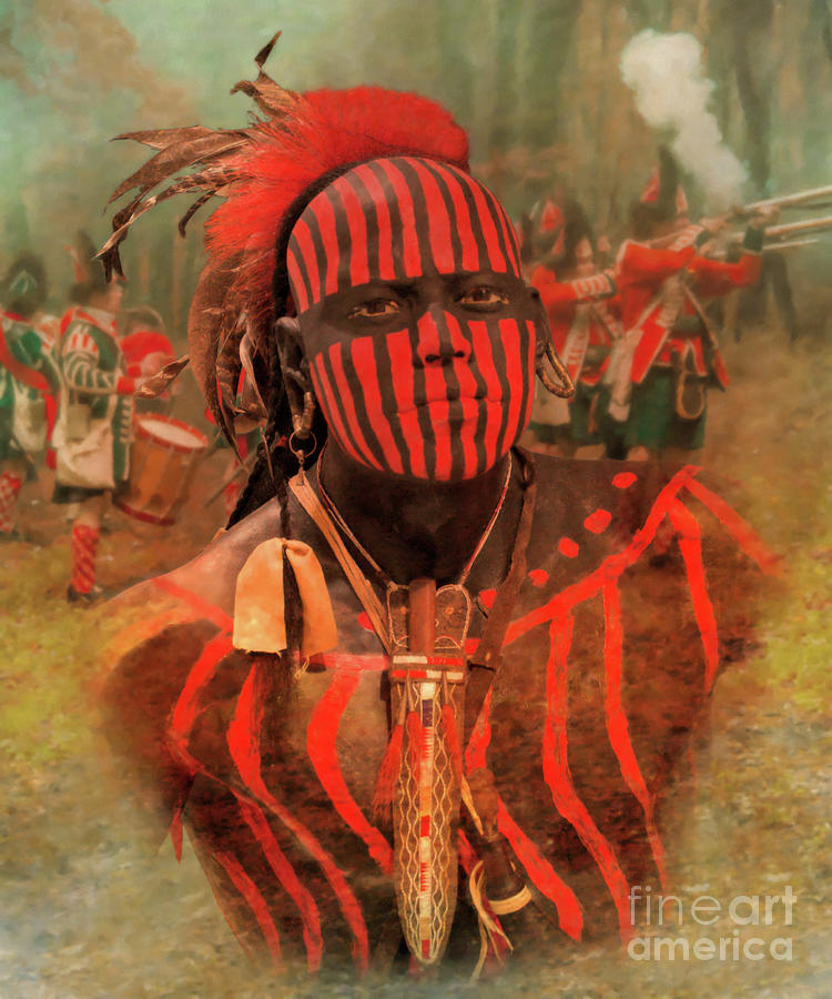 Native Warrior Tales of the Fight Digital Art by Randy Steele