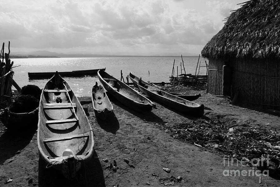 Native wooden canoes on San Blas Islands Panama Photograph by James Brunker