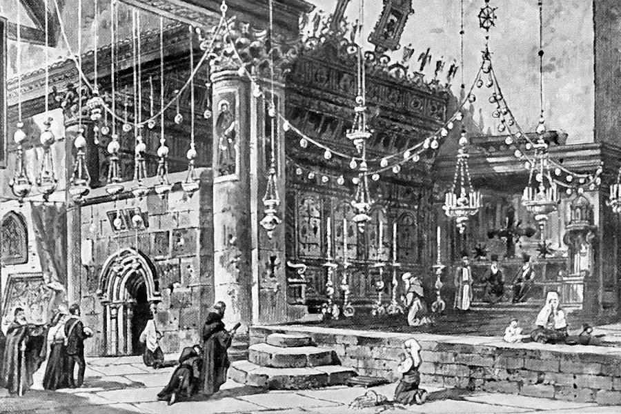 Nativity Church in 1898 Photograph by Munir Alawi