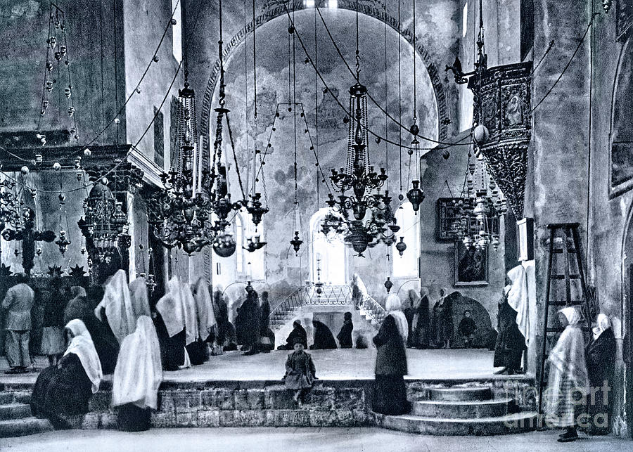 Nativity Church Sunday Service in 1925 Photograph by Munir Alawi