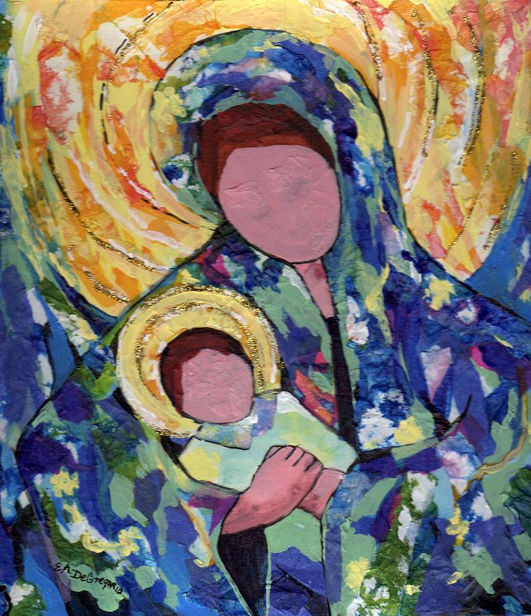 abstract nativity painting