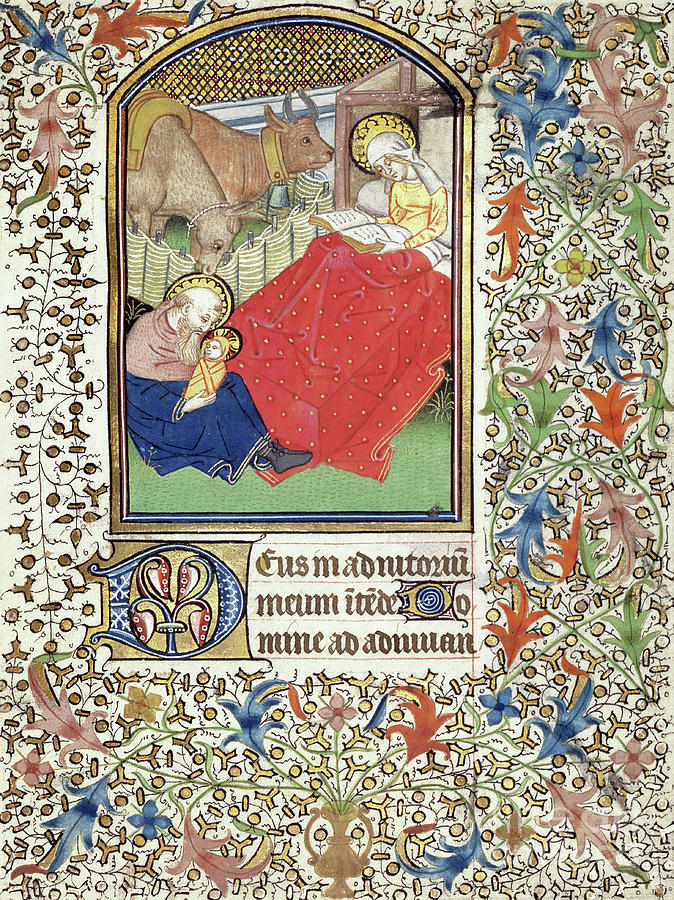 Nativity, from the Book of Hours  Painting by French School