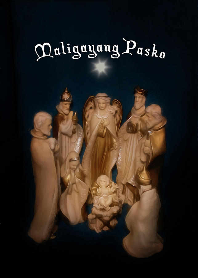 Nativity Maligayang Pasko Photograph by Rosette Doyle