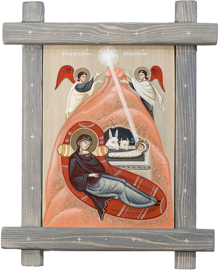 Nativity of Christ Mixed Media by Olga Shalamova