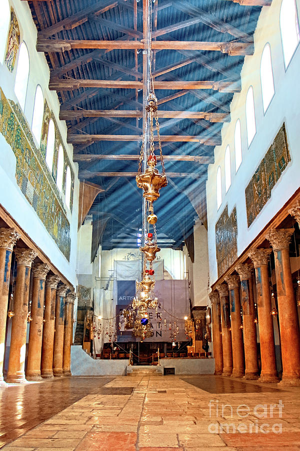Nativity Pillars and Lamps Photograph by Munir Alawi