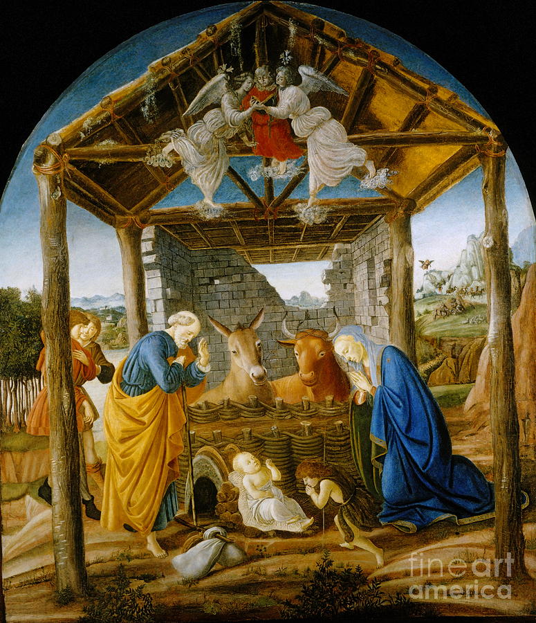 Nativity Painting by Sandro Botticelli