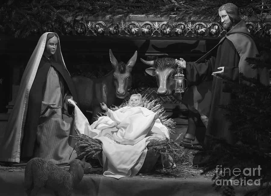 Nativity Scene. Black White Photograph By Elena Dijour - Fine Art America