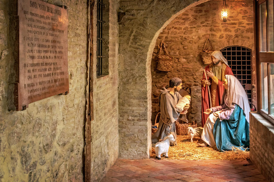 Nativity Scene in Assisi Photograph by Carolyn Derstine