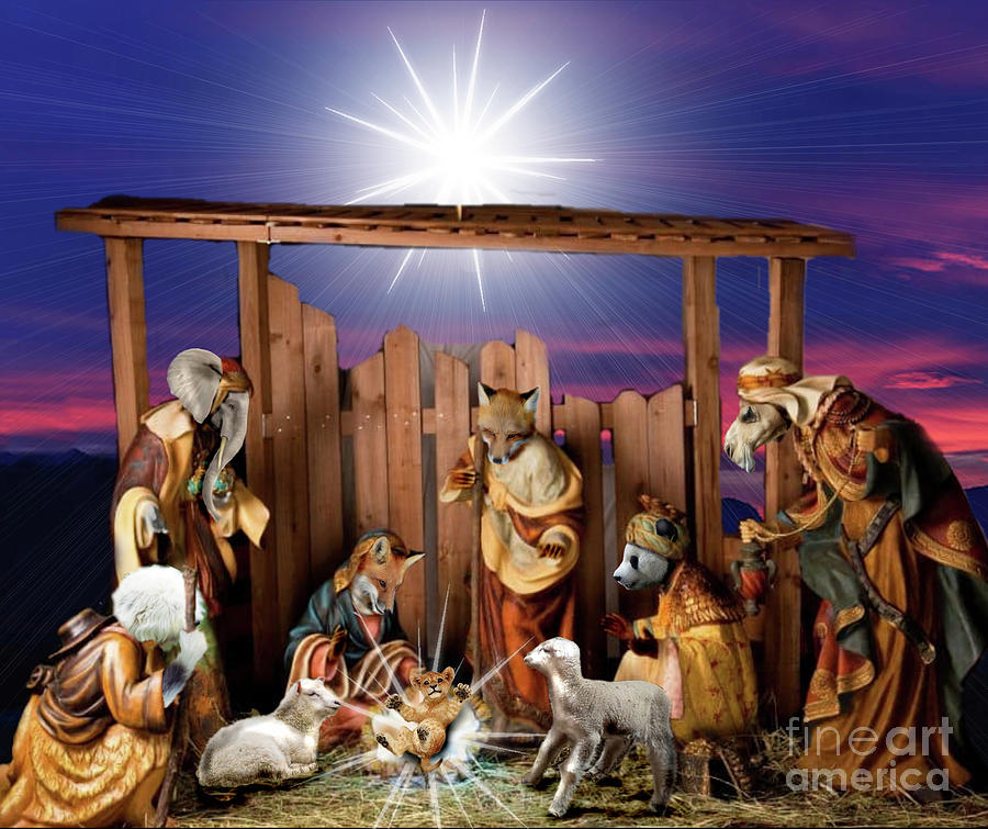Nativity Scene Digital Art by Scarlett Royale
