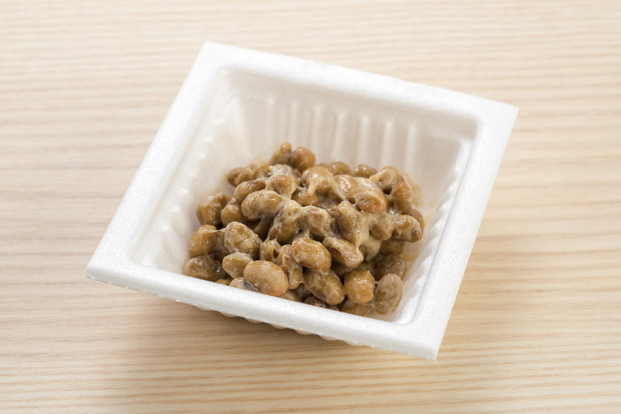 Natto is a traditional Japanese food produced by soybeans. Photograph by Kuppa_rock