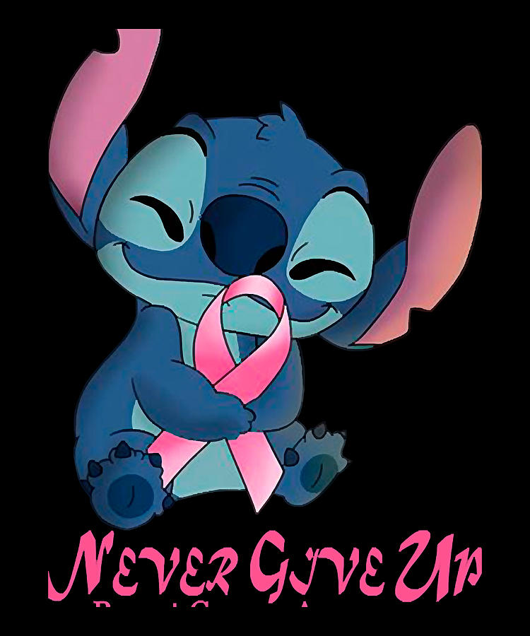 Natural Adventures Stitch Never Give Up Breast Cancer Awareness T For Fan Digital Art By Zery 8221