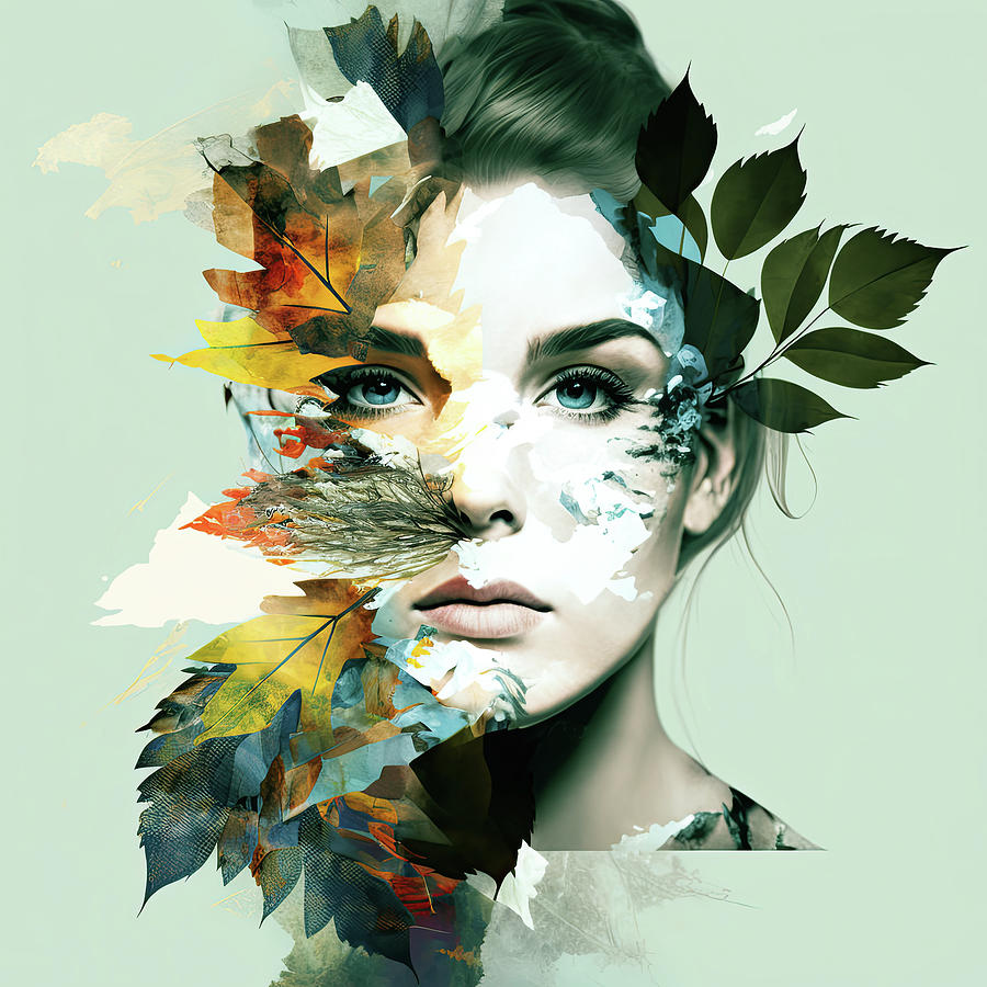 Natural beauty portrait 01 Digital Art by Flat Land - Fine Art America