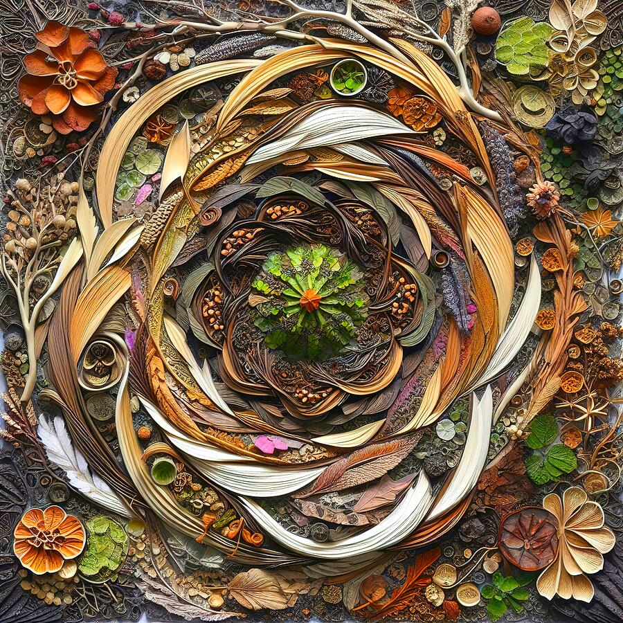 Natural Mandala 1 Digital Art by Colin Hardman