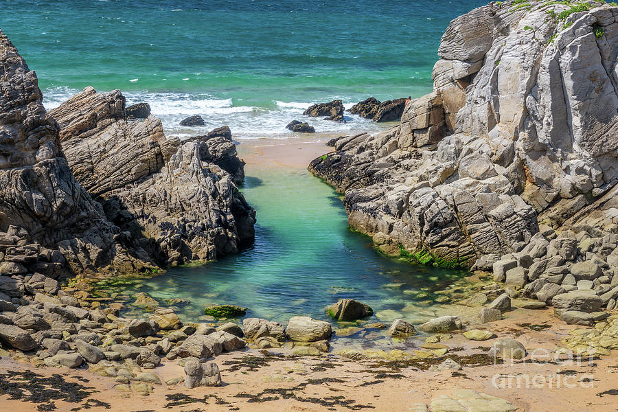 Natural pool, Quiberon peninsula, Brittany Photograph by Delphimages Photo Creations