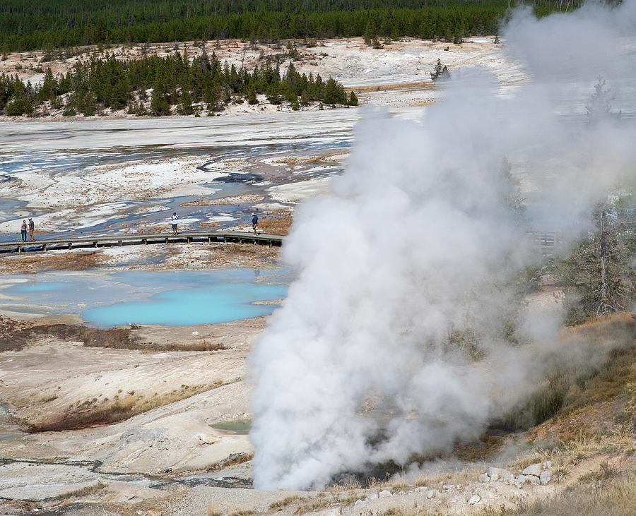 Yellowstone National Park Photograph - Natural Steam Vent by Marilyn Hunt