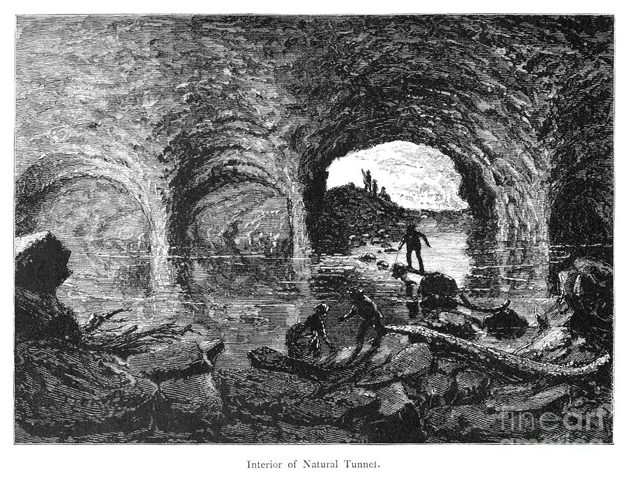 Natural Tunnel, Virginia Drawing by William L Sheppard