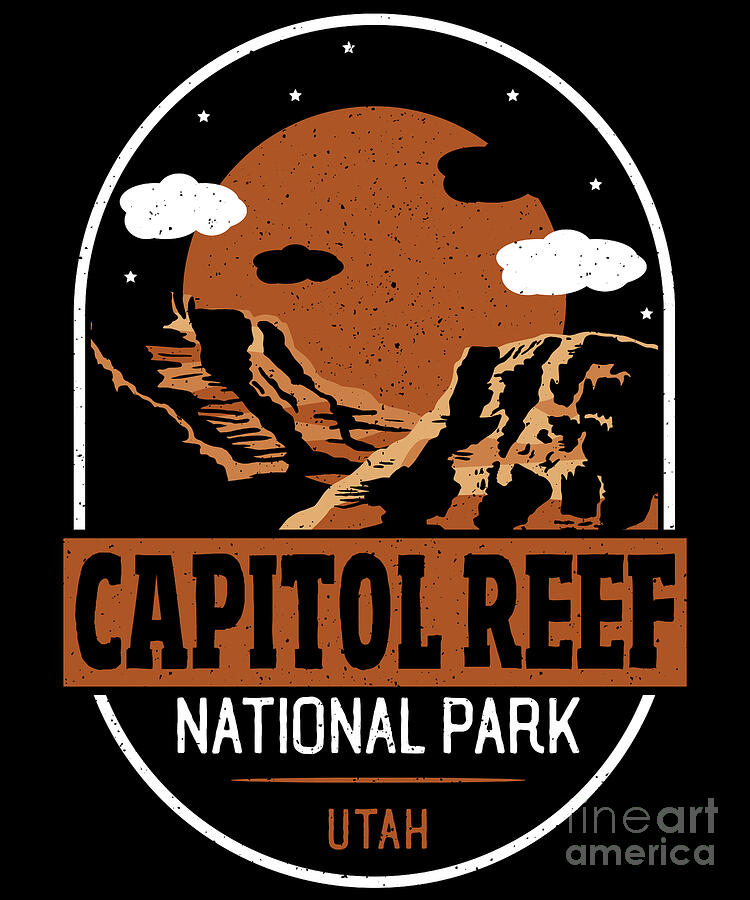 Capitol Reef National Park Digital Art - Nature Camping Hiking Capitol Reef National Park by Alessandra Roth