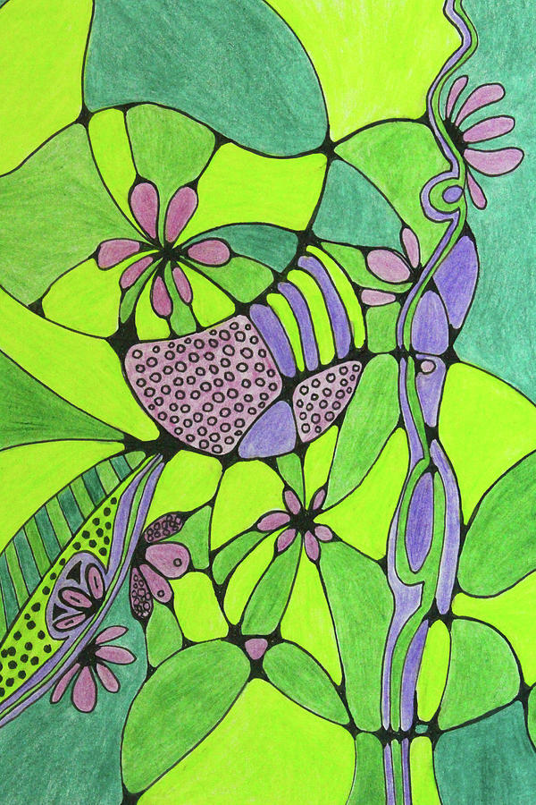 Nature Green Drawing by Nancy Merkle