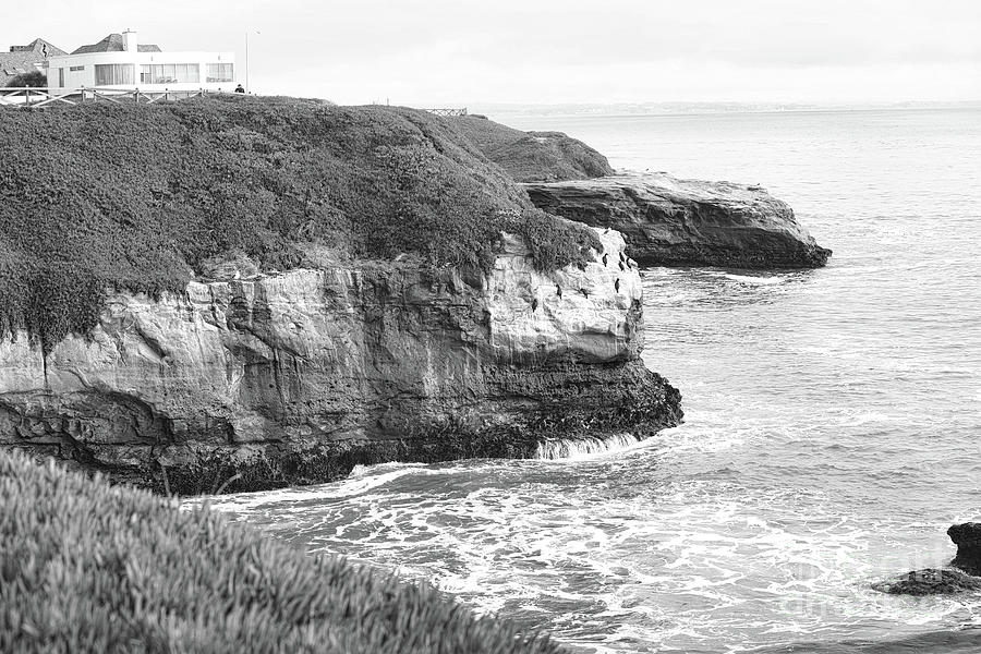 Nature Landscape Pacific Ocean California BW  Photograph by Chuck Kuhn