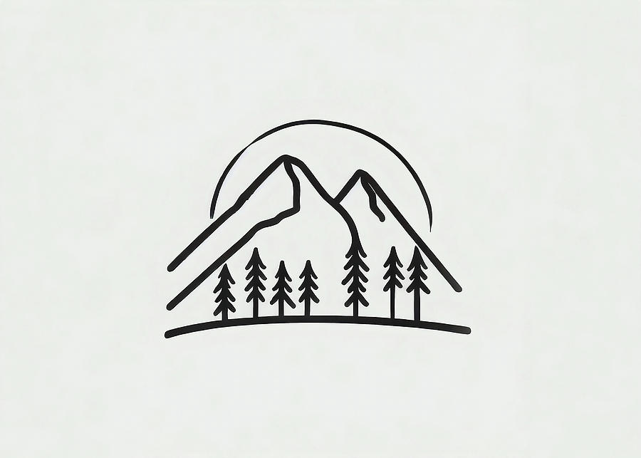 Nature Logo, Hand Drawn Logo Digital Art by Wyatt Keller - Fine Art America