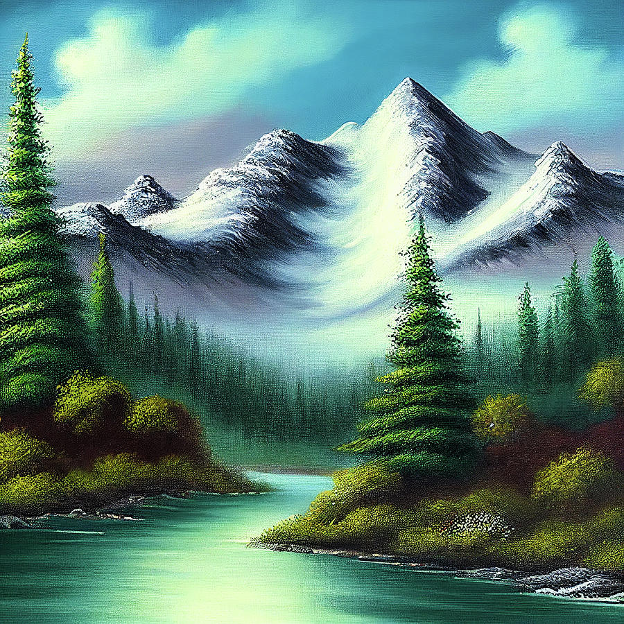 Nature Oil Painting Digital Art by Billy Bateman - Fine Art America