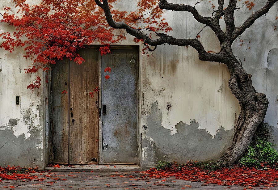 Natures Resilience - The Tree Against the Wall Digital Art by Russ Harris Natures Resilience - The Tree Against the Wall Digital Art by Russ Harris