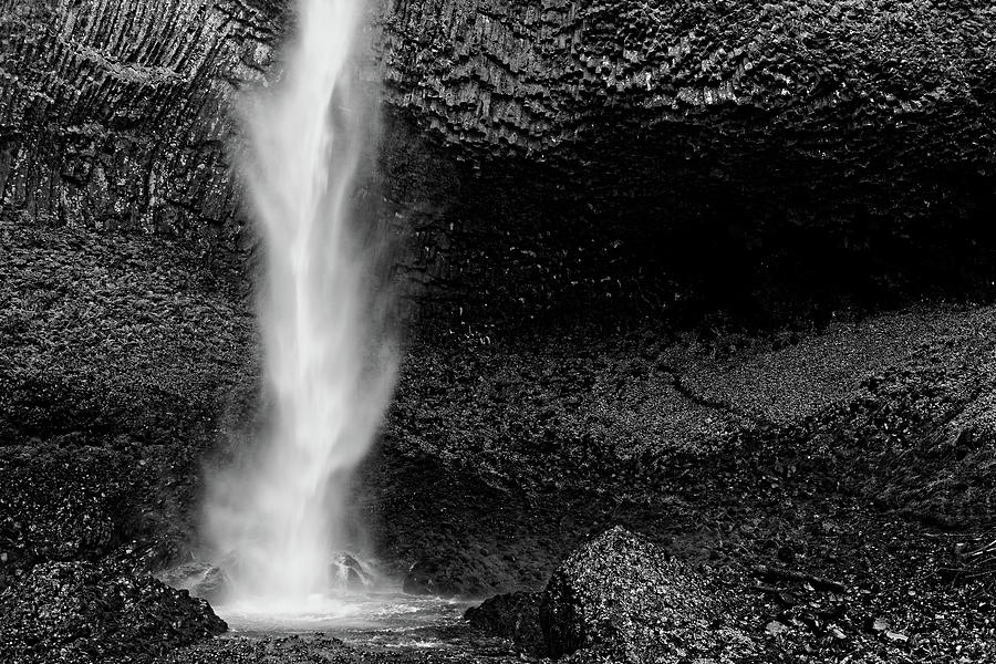 Natures Textures -- Latourell Falls in the Columbia River Gorge National Scenic Area, Oregon Photograph by Darin Volpe