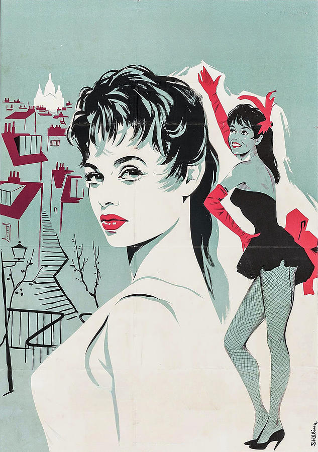 Naughty Girl, 1956, movie poster painting by Benny Stilling Painting by Movie World Posters