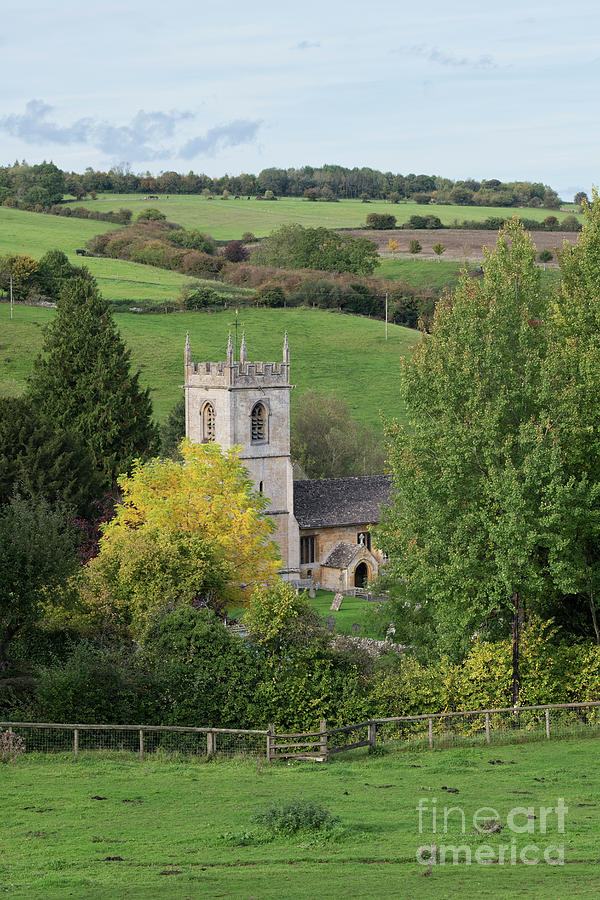 Fall Photograph - Naunton Church in the Early Autumn by Tim Gainey