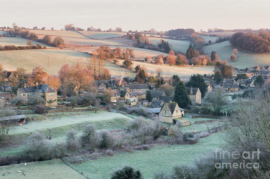 Naunton Village in the Frost Photograph by Tim Gainey