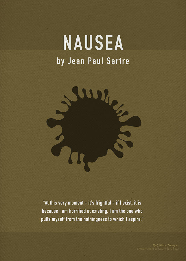 Nausea by Jean Paul Sartre Greatest Books Ever Art Print Series 333 Mixed  Media by Design Turnpike - Fine Art America