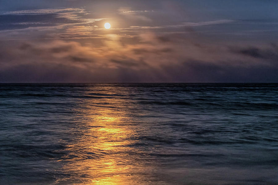 Nauset Beach Moonrise Photograph by Rod Best