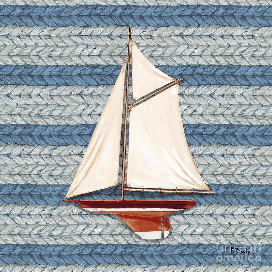Rope Painting - Nautical Basketweave IV - Red by Paul Brent
