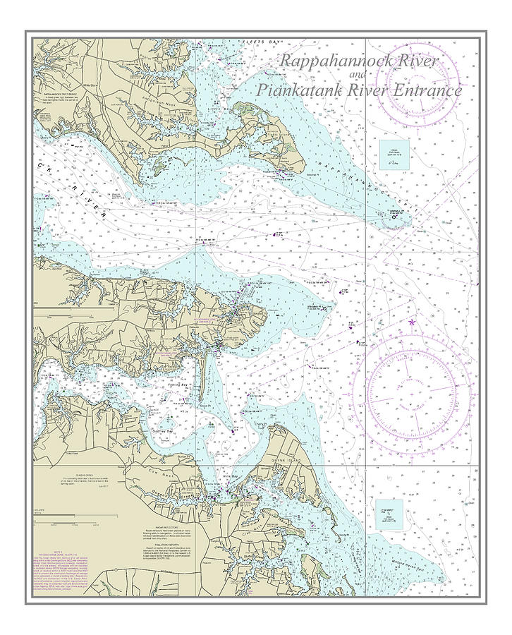 Nautical Chart Digital Art by Deltaville Aerials Pixels