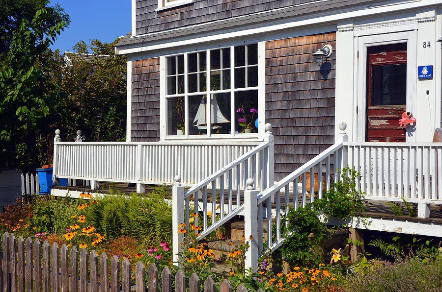 Nautical Theme Provincetown Cottage Photograph by Carla Parris